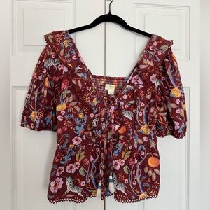Maeve by Anthropologie print top super cute!
